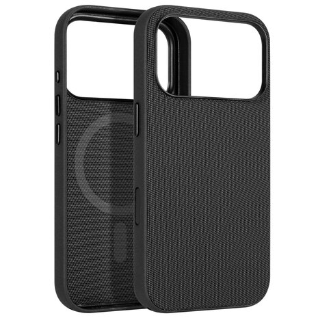 Coverzs Coverzs iPhone 17 Pro Woven MagSafe Hülle mit Kord (Schwarz)