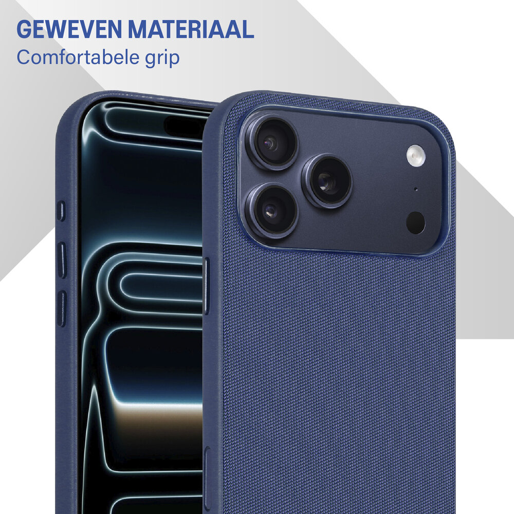 Coverzs Coverzs iPhone 17 Pro Woven MagSafe hoesje (Blau)