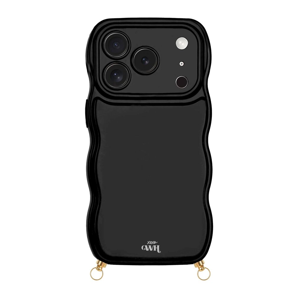 xoxo Wildhearts xoxo Wildhearts Glossy Wavy Cord Case Black - iPhone 17 Pro Max