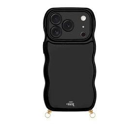 xoxo Wildhearts Glossy Wavy Cord Case Black - iPhone 17 Pro Max