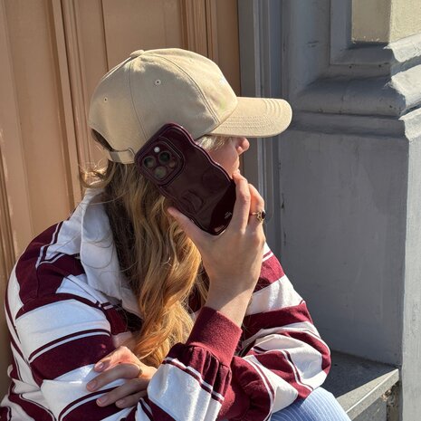 xoxo Wildhearts xoxo Wildhearts Glossy Wavy Case Burgundy - iPhone 17 Pro Max