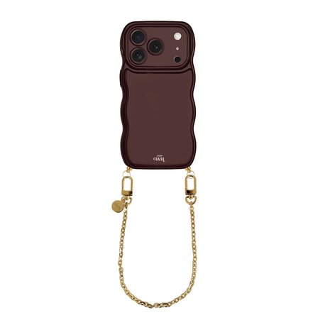 xoxo Wildhearts xoxo Wildhearts Glossy Wavy Cord Case Burgundy - Dreamy (short) - iPhone 17 Pro Max xoxo Wildhearts xoxo Wildhearts Glossy Wavy Cord Case Burgundy - Dreamy (short) - iPhone 17 Pro Max
