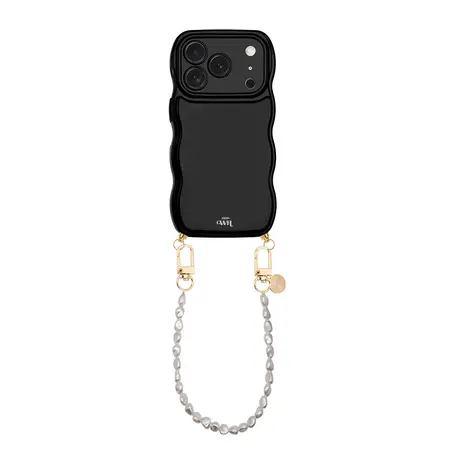 xoxo Wildhearts xoxo Wildhearts Glossy Wavy Cord Case Black - Pearlfection (short) - iPhone 17 Pro Max xoxo Wildhearts xoxo Wildhearts Glossy Wavy Cord Case Black - Pearlfection (short) - iPhone 17 Pro Max