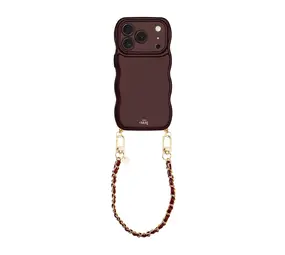 xoxo Wildhearts Glossy Wavy Cord Case Burgundy - Classic Chain Burgundy (short) - iPhone 17 Pro Max xoxo Wildhearts Glossy Wavy Cord Case Burgundy - Classic Chain Burgundy (short) - iPhone 17 Pro Max