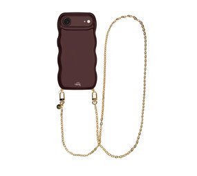 xoxo Wildhearts Glossy Wavy Cord Case Burgundy - Dreamy (long) - iPhone Air xoxo Wildhearts Glossy Wavy Cord Case Burgundy - Dreamy (long) - iPhone Air