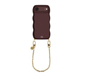 xoxo Wildhearts Glossy Wavy Cord Case Burgundy - Dreamy (short) - iPhone Air