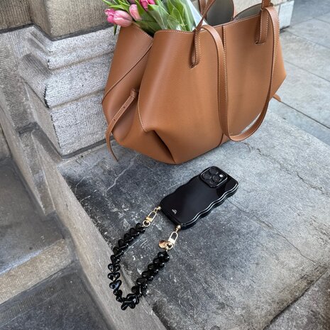 xoxo Wildhearts xoxo Wildhearts Glossy Wavy Cord Case Black - Funky Hearts (black) - iPhone Air