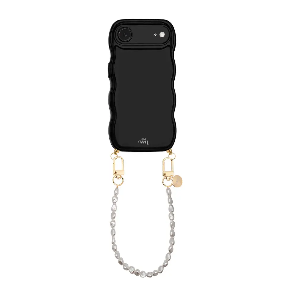 xoxo Wildhearts xoxo Wildhearts Glossy Wavy Cord Case Black - Pearlfection (short) - iPhone Air