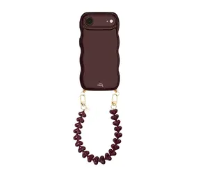 xoxo Wildhearts Glossy Wavy Cord Case Burgundy - Funky Hearts (Burgundy) - iPhone Air xoxo Wildhearts Glossy Wavy Cord Case Burgundy - Funky Hearts (Burgundy) - iPhone Air