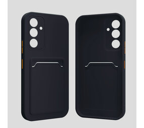 ShieldCase® Samsung Galaxy A37 Silikonhülle mit Kartenfach (Dunkelbau)