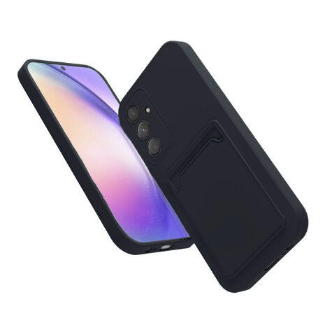 ShieldCase® ShieldCase Samsung Galaxy A37 Silikonhülle mit Kartenfach (Dunkelbau)