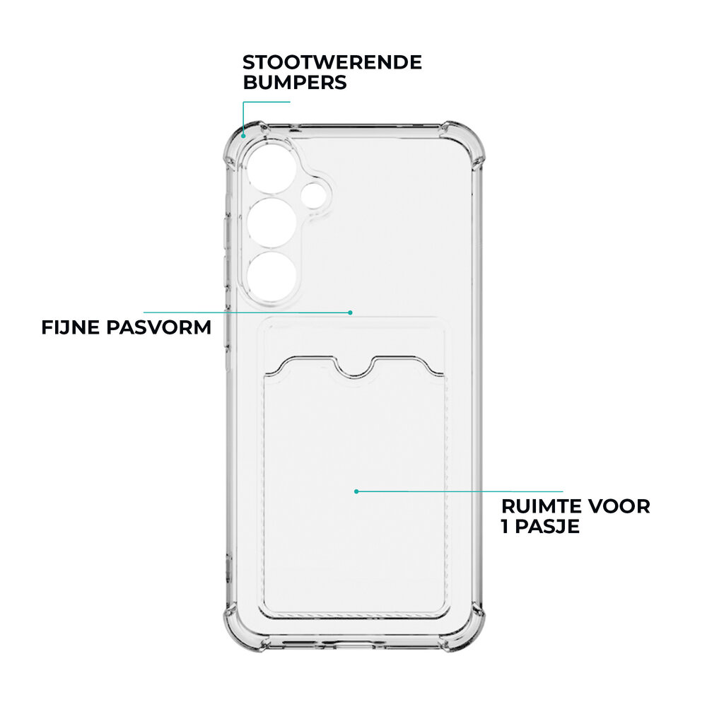 ShieldCase® ShieldCase Samsung Galaxy A37 TPU Hülle mit Kartenfach (Transparent)