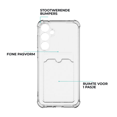ShieldCase® ShieldCase Samsung Galaxy A37 TPU Hülle mit Kartenfach (Transparent)
