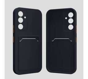 ShieldCase® Samsung Galaxy A57 Silikonhülle mit Kartenfach (Dunkelbau)