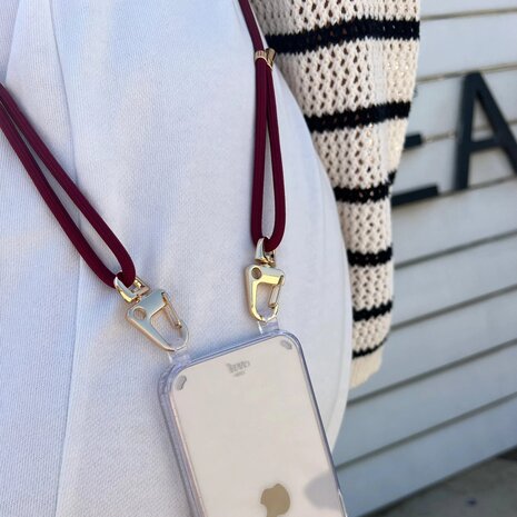 xoxo Wildhearts xoxo Wildhearts Samsung Galaxy S26 - Red Rules Transparant Cord Case xoxo Wildhearts xoxo Wildhearts Samsung Galaxy S26 - Red Rules Transparant Cord Case