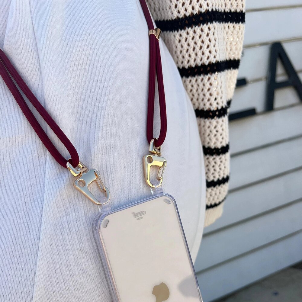 xoxo Wildhearts xoxo Wildhearts Samsung Galaxy S26 Plus - Red Rules Transparant Cord Case xoxo Wildhearts xoxo Wildhearts Samsung Galaxy S26 Plus - Red Rules Transparant Cord Case