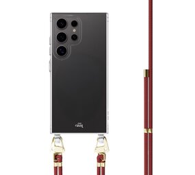 xoxo Wildhearts Samsung Galaxy S26 Ultra - Red Rules Transparant Cord Case xoxo Wildhearts Samsung Galaxy S26 Ultra - Red Rules Transparant Cord Case