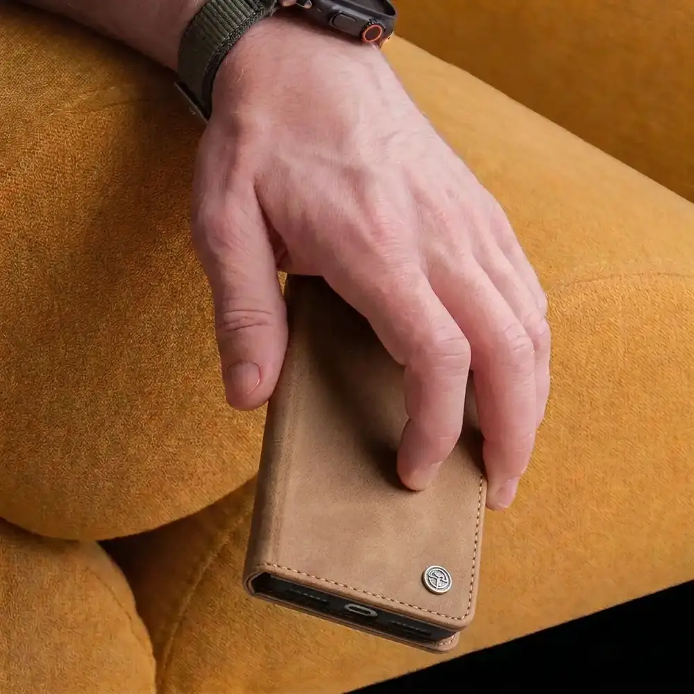 ShieldCase® CaseMe Luxus Book Case iPhone SE 2020 (Braun)