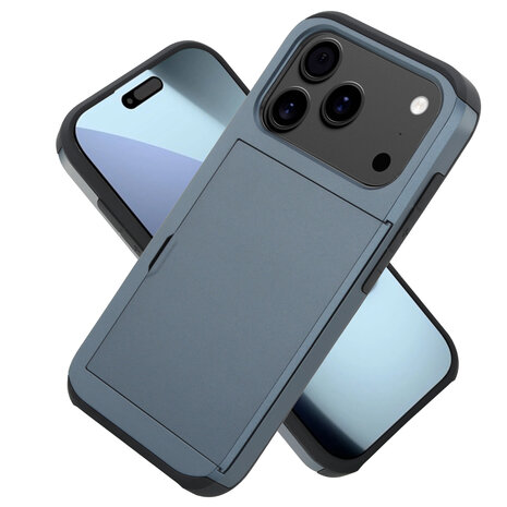 ShieldCase® ShieldCase iPhone 18 Pro Kartenhülle mit Schiebefach (Dunkelblau) ShieldCase® ShieldCase iPhone 18 Pro Kartenhülle mit Schiebefach (Dunkelblau)