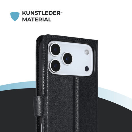 ShieldCase® ShieldCase iPhone 18 Pro Bookcase (Schwarz) ShieldCase® ShieldCase iPhone 18 Pro Bookcase (Schwarz)