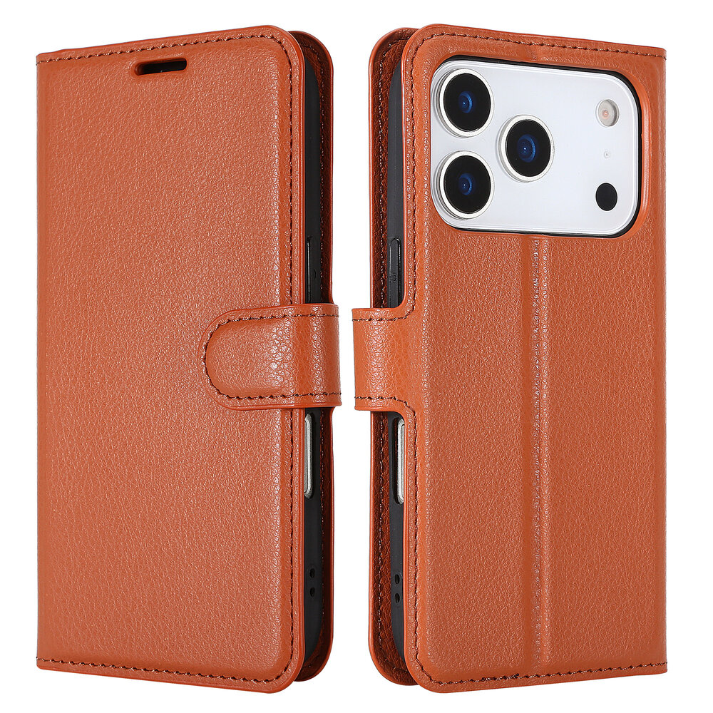 ShieldCase® ShieldCase iPhone 18 Pro Bookcase (Braun) ShieldCase® ShieldCase iPhone 18 Pro Bookcase (Braun)