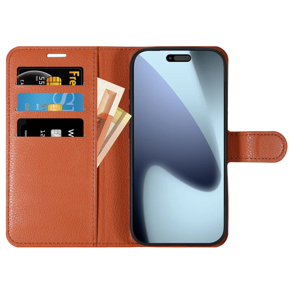ShieldCase® ShieldCase iPhone 18 Pro Bookcase (Braun) ShieldCase® ShieldCase iPhone 18 Pro Bookcase (Braun)