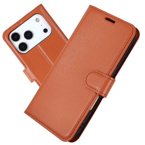 ShieldCase® ShieldCase iPhone 18 Pro Bookcase (Braun) ShieldCase® ShieldCase iPhone 18 Pro Bookcase (Braun)