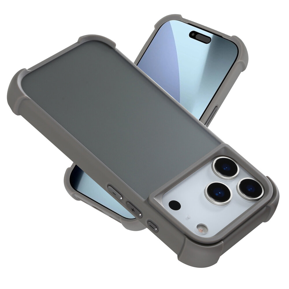 Coverzs Coverzs iPhone 18 Pro Mattes Shock-Hülle (Grau) Coverzs Coverzs iPhone 18 Pro Mattes Shock-Hülle (Grau)