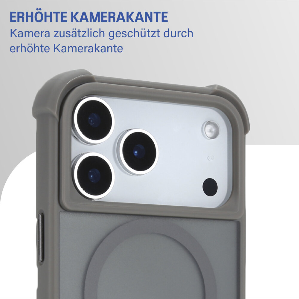 Coverzs Coverzs iPhone 18 Pro Mattes Shock-Hülle (Grau) Coverzs Coverzs iPhone 18 Pro Mattes Shock-Hülle (Grau)