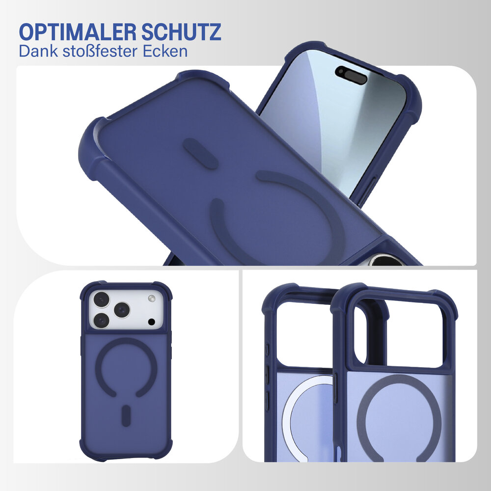 Coverzs Coverzs iPhone 18 Pro Mattes Shockhülle (Dunkelblau) Coverzs Coverzs iPhone 18 Pro Mattes Shockhülle (Dunkelblau)