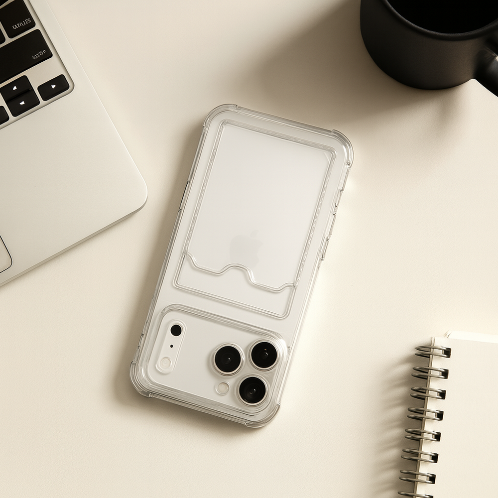 ShieldCase® ShieldCase iPhone 18 Pro TPU Hülle mit Kartenfach (Transparent) ShieldCase® ShieldCase iPhone 18 Pro TPU Hülle mit Kartenfach (Transparent)