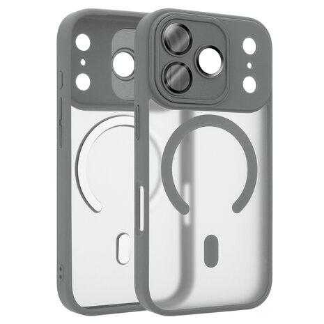 Coverzs Coverzs iPhone 18 Pro mattes MagSafe Hülle mit Kameraschutz (Grau)