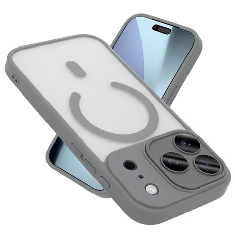 Coverzs Coverzs iPhone 18 Pro mattes MagSafe Hülle mit Kameraschutz (Grau)