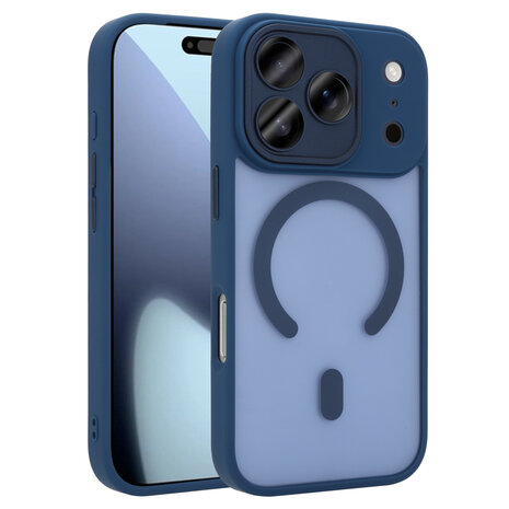 Coverzs Coverzs iPhone 18 Pro mattes MagSafe Hülle mit Kameraschutz (Dunkelblau)