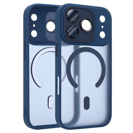 Coverzs Coverzs iPhone 18 Pro mattes MagSafe Hülle mit Kameraschutz (Dunkelblau)