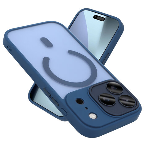 Coverzs Coverzs iPhone 18 Pro mattes MagSafe Hülle mit Kameraschutz (Dunkelblau)