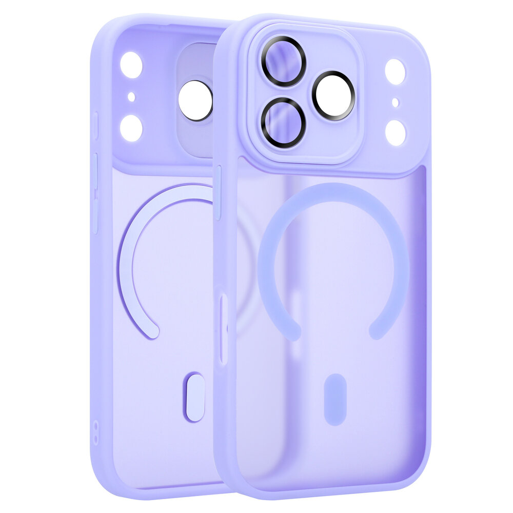 Coverzs Coverzs iPhone 18 Pro mattes MagSafe Hülle mit Kameraschutz (Lila)