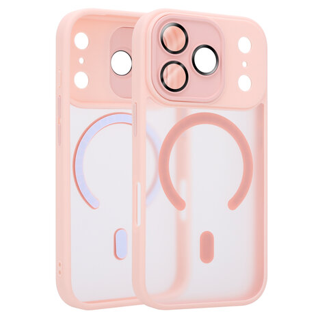 Coverzs Coverzs iPhone 18 Pro mattes MagSafe Hülle mit Kameraschutz (Rosa)