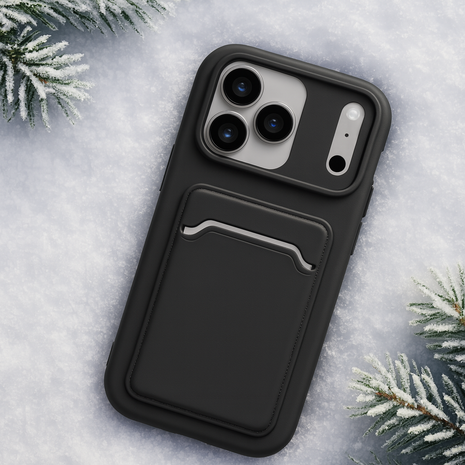 ShieldCase® ShieldCase iPhone 18 Pro Max Silikonhülle mit kartenfach (Schwarz)