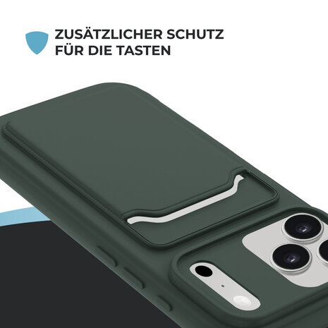 ShieldCase® ShieldCase iPhone 18 Pro Max Silikonhülle mit kartenfach (Dunkelgrün) ShieldCase® ShieldCase iPhone 18 Pro Max Silikonhülle mit kartenfach (Dunkelgrün)