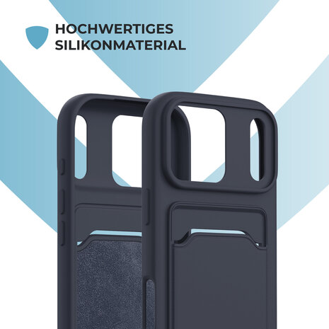 ShieldCase® ShieldCase iPhone 18 Pro Max Silikonhülle mit kartenfach (Dunkelblau) ShieldCase® ShieldCase iPhone 18 Pro Max Silikonhülle mit kartenfach (Dunkelblau)
