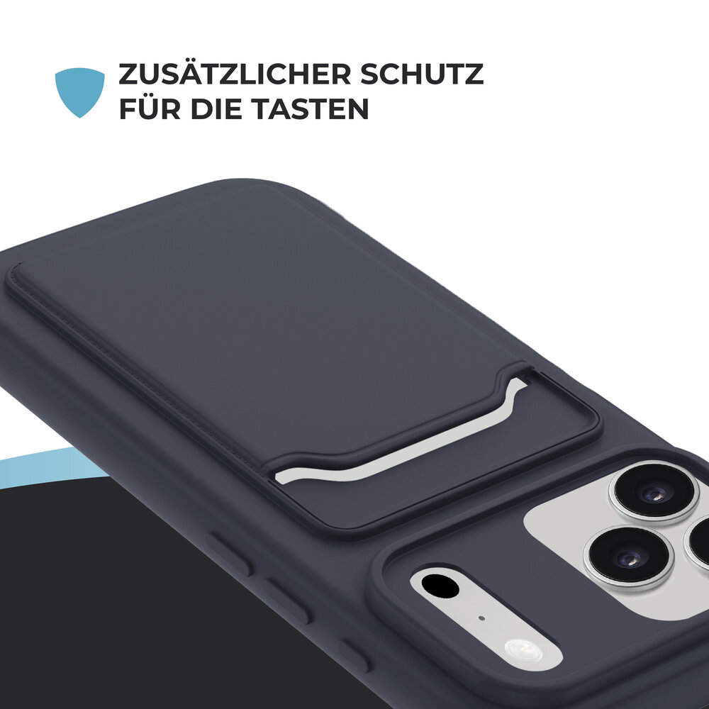 ShieldCase® ShieldCase iPhone 18 Pro Max Silikonhülle mit kartenfach (Dunkelblau) ShieldCase® ShieldCase iPhone 18 Pro Max Silikonhülle mit kartenfach (Dunkelblau)