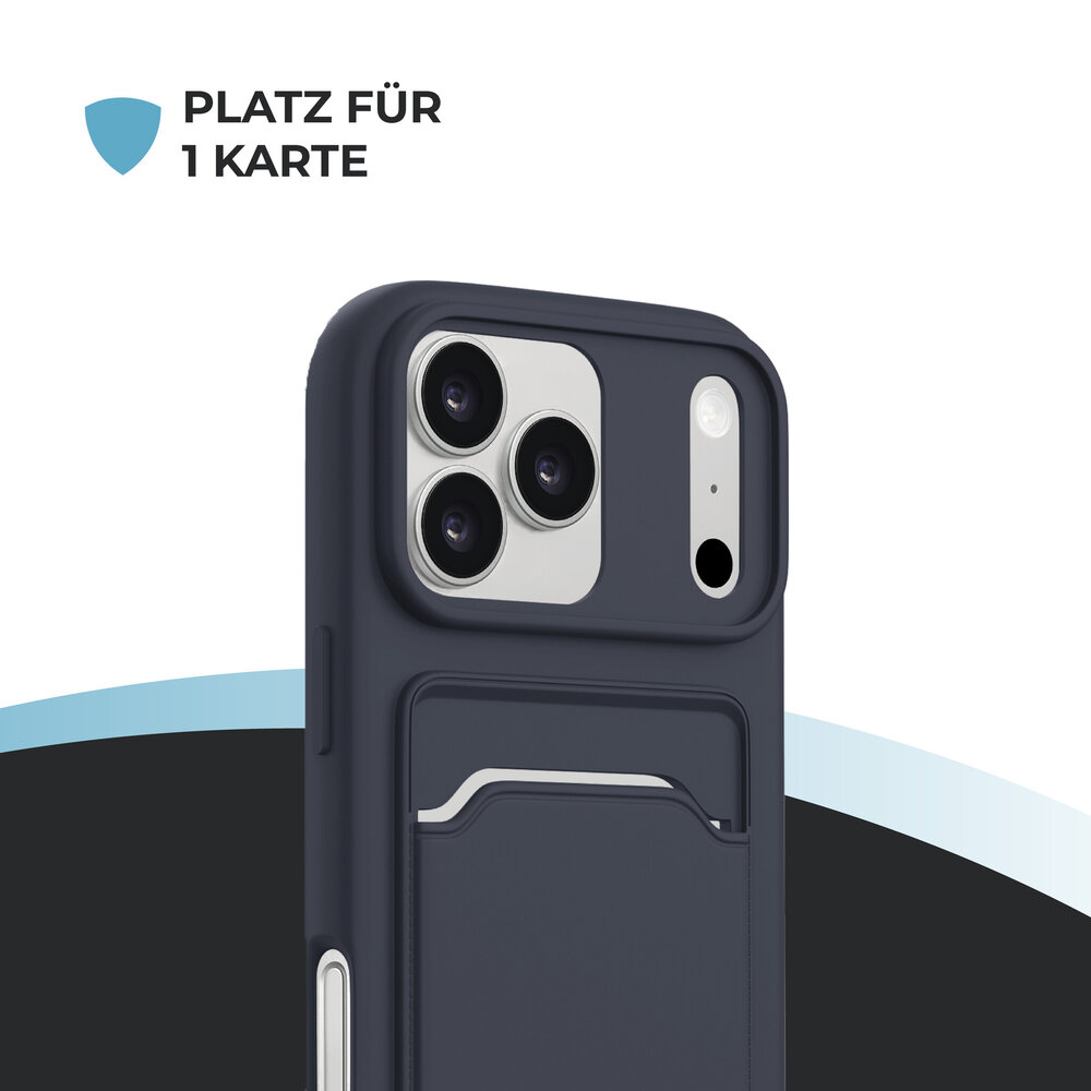 ShieldCase® ShieldCase iPhone 18 Pro Max Silikonhülle mit kartenfach (Dunkelblau) ShieldCase® ShieldCase iPhone 18 Pro Max Silikonhülle mit kartenfach (Dunkelblau)