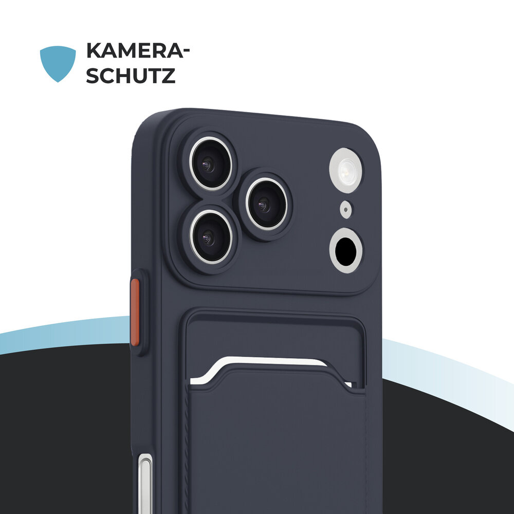 ShieldCase® ShieldCase iPhone 18 Pro Max Back Cover mit kartenfach (Dunkelblau)
