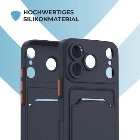ShieldCase® ShieldCase iPhone 18 Pro Max Back Cover mit kartenfach (Dunkelblau)