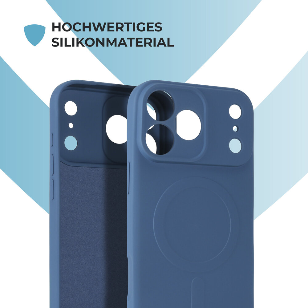 ShieldCase® ShieldCase iPhone 18 Pro Max Silikon MagSafe Back Cover (Dunkelblau)