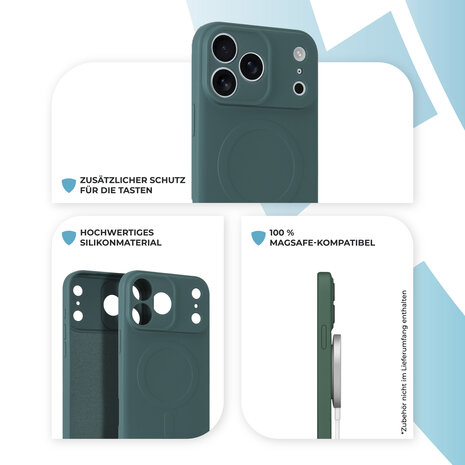 ShieldCase® ShieldCase iPhone 18 Pro Max Silikon MagSafe Back Cover (Dunkelgrün) ShieldCase® ShieldCase iPhone 18 Pro Max Silikon MagSafe Back Cover (Dunkelgrün)