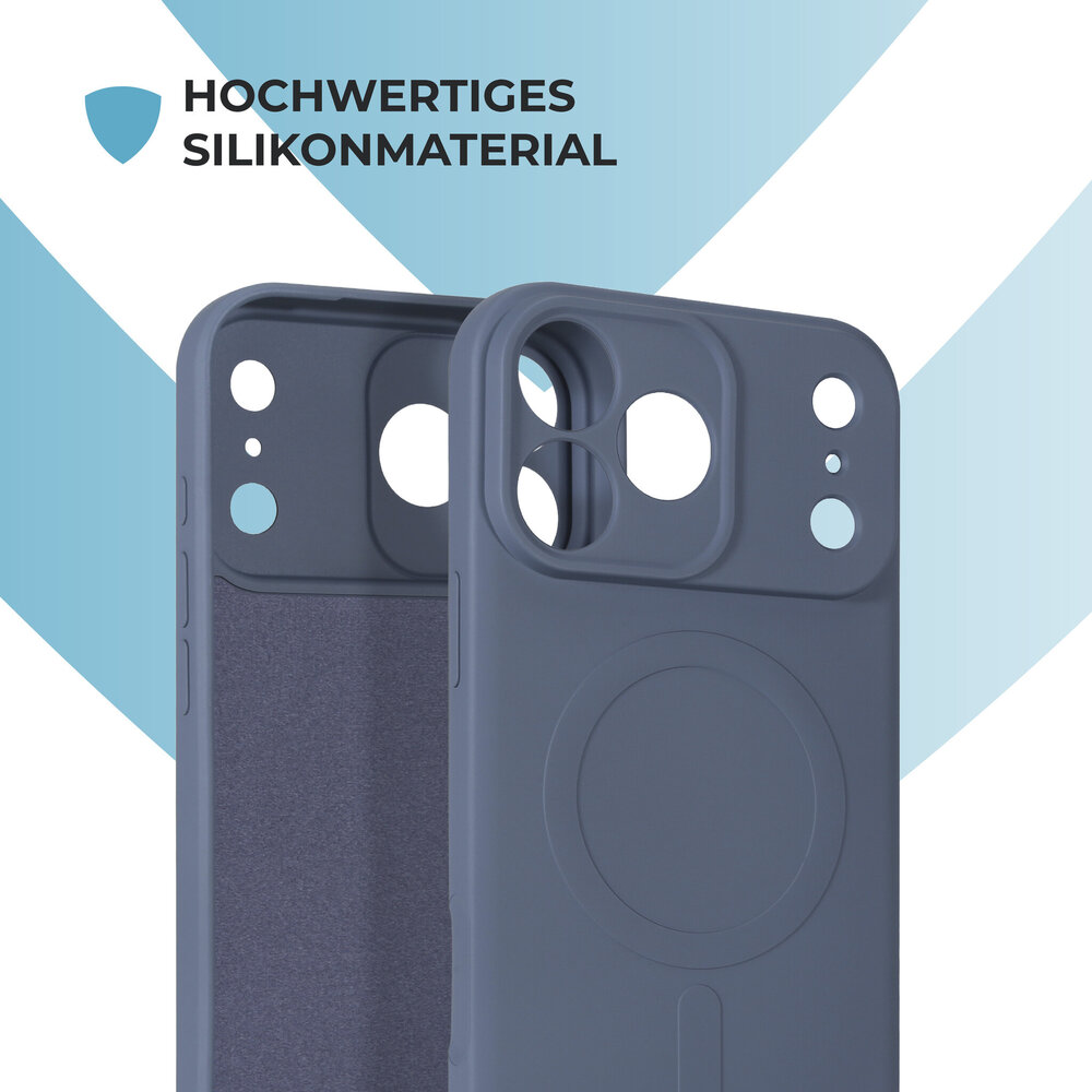 ShieldCase® ShieldCase iPhone 18 Pro Max Silikon MagSafe Back Cover (Grau) ShieldCase® ShieldCase iPhone 18 Pro Max Silikon MagSafe Back Cover (Grau)
