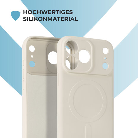 ShieldCase® ShieldCase iPhone 18 Pro Max Silikon MagSafe Back Cover (Beige) ShieldCase® ShieldCase iPhone 18 Pro Max Silikon MagSafe Back Cover (Beige)