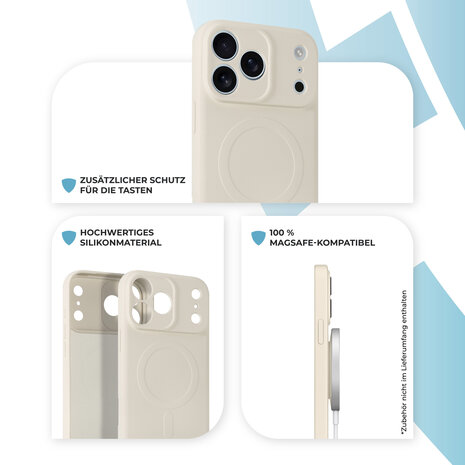 ShieldCase® ShieldCase iPhone 18 Pro Max Silikon MagSafe Back Cover (Beige) ShieldCase® ShieldCase iPhone 18 Pro Max Silikon MagSafe Back Cover (Beige)